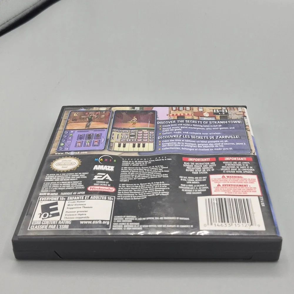 The Sims 2 Nintendo DS Game Complete TESTED CIB NTR-ASJE-USA EA 2005 Simulation